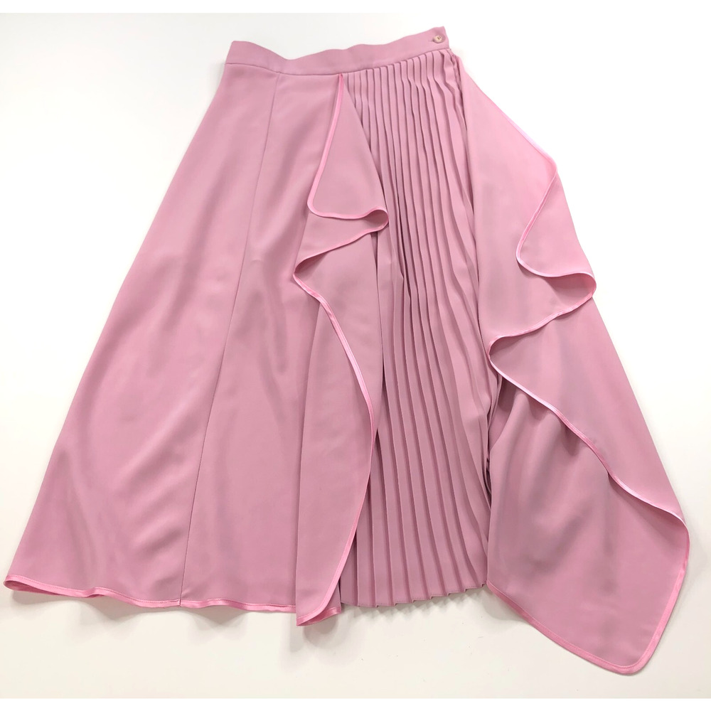 DeSantis Martin Alvarez S/M (Fits 28 In) Pleated Button Zip Midi Skirt PLS RE